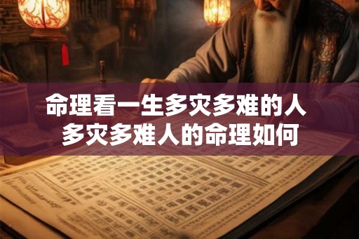 命理看一生多灾多难的人 多灾多难人的命理如何