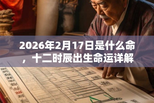 2026年2月17日是什么命，十二时辰出生命运详解