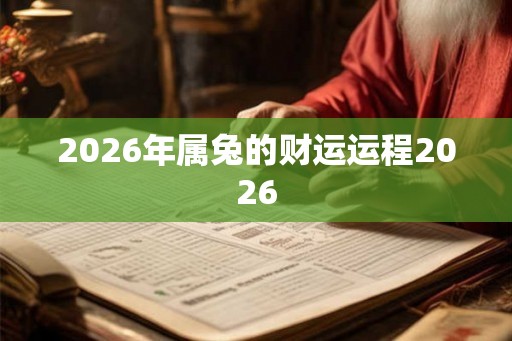 2026年属兔的财运运程2026