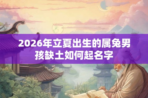 2026年立夏出生的属兔男孩缺土如何起名字 2026年立夏出生的属兔男孩缺土如何起名字