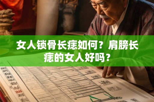 女人锁骨长痣如何？肩膀长痣的女人好吗？