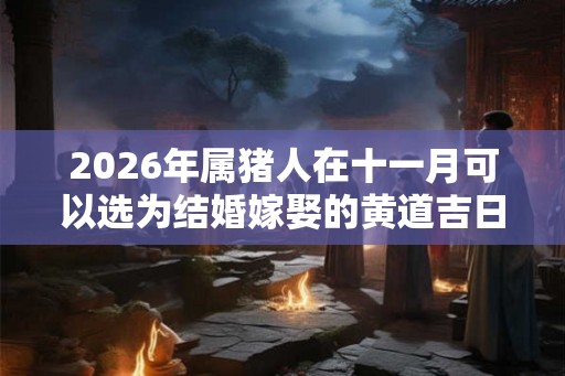 2026年属猪人在十一月可以选为结婚嫁娶的黄道吉日