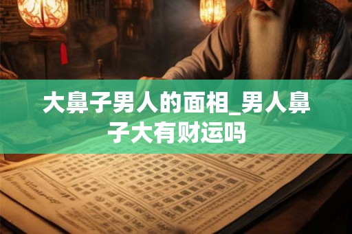 大鼻子男人的面相_男人鼻子大有财运吗