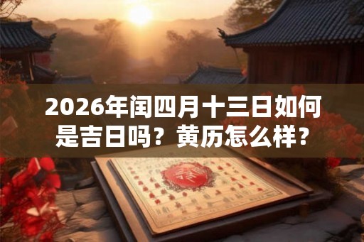 2026年闰四月十三日如何是吉日吗？黄历怎么样？