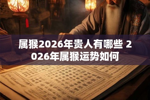 属猴2026年贵人有哪些 2026年属猴运势如何
