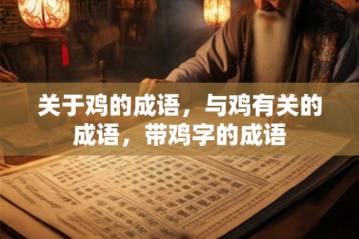 关于鸡的成语，与鸡有关的成语，带鸡字的成语