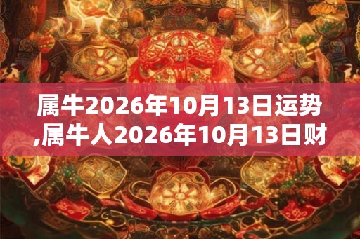 属牛2026年10月13日运势,属牛人2026年10月13日财运,生肖牛2026年10月13日运势