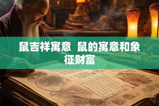鼠吉祥寓意  鼠的寓意和象征财富