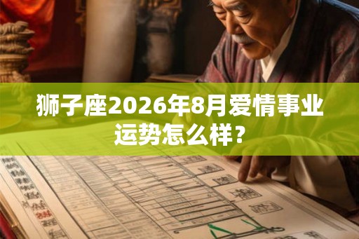 狮子座2026年8月爱情事业运势怎么样？