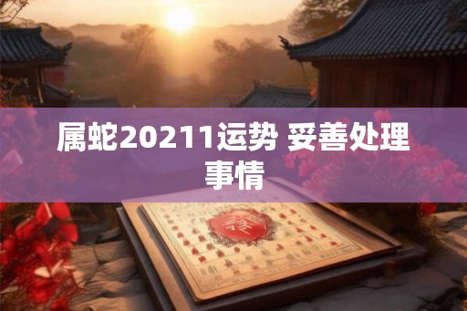 属蛇20211运势 妥善处理事情