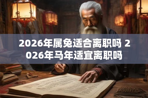 2026年属兔适合离职吗 2026年马年适宜离职吗