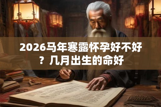 2026马年寒露怀孕好不好？几月出生的命好
