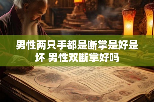 男性两只手都是断掌是好是坏 男性双断掌好吗