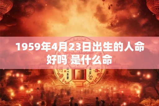 1959年4月23日出生的人命好吗 是什么命