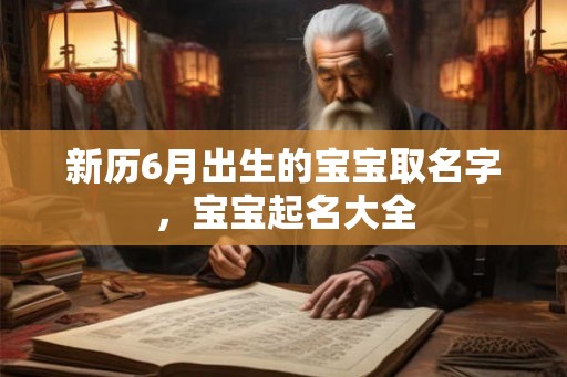 新历6月出生的宝宝取名字，宝宝起名大全
