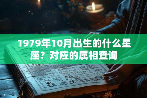 1979年10月出生的什么星座？对应的属相查询