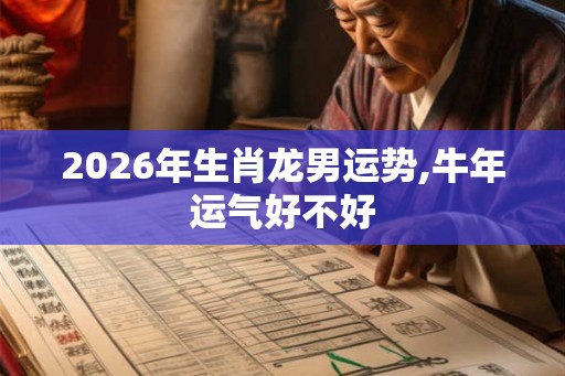 2026年生肖龙男运势,牛年运气好不好