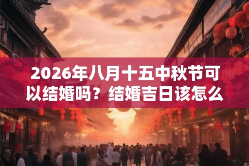 2026年八月十五中秋节可以结婚吗？结婚吉日该怎么选择？