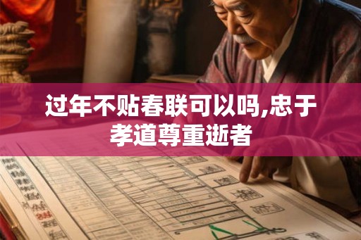 过年不贴春联可以吗,忠于孝道尊重逝者