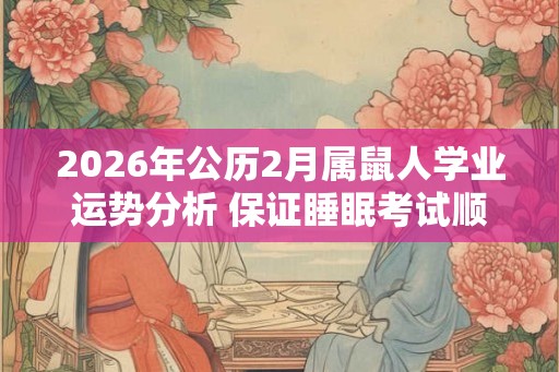 2026年公历2月属鼠人学业运势分析 保证睡眠考试顺利