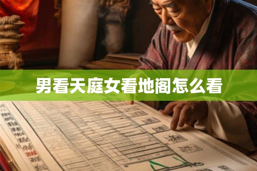 男看天庭女看地阁怎么看