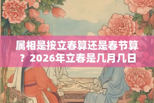 属相是按立春算还是春节算？2026年立春是几月几日？