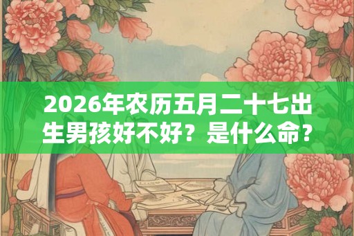 2026年农历五月二十七出生男孩好不好？是什么命？