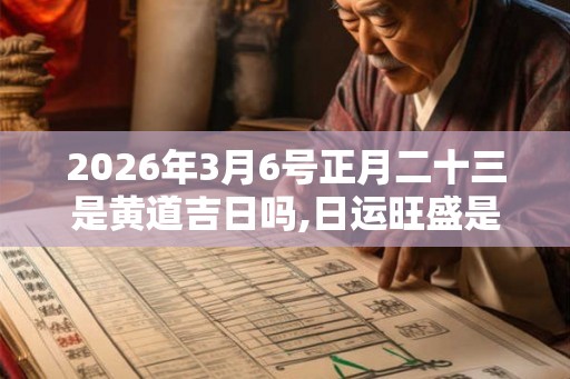 2026年3月6号正月二十三是黄道吉日吗,日运旺盛是吉日