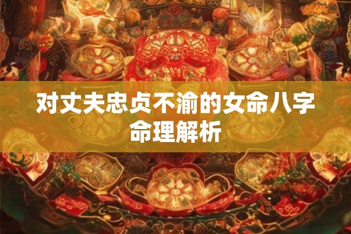 对丈夫忠贞不渝的女命八字命理解析
