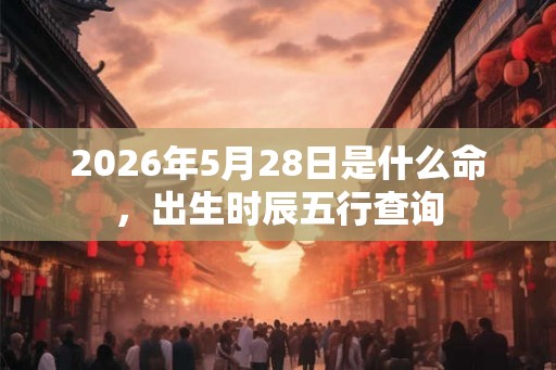 2026年5月28日是什么命，出生时辰五行查询