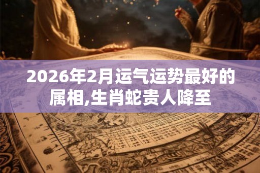 2026年2月运气运势最好的属相,生肖蛇贵人降至