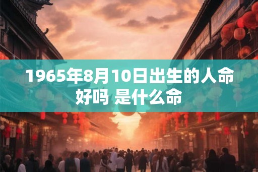 1965年8月10日出生的人命好吗 是什么命 1965年8月10日出生的人命好吗 是什么命
