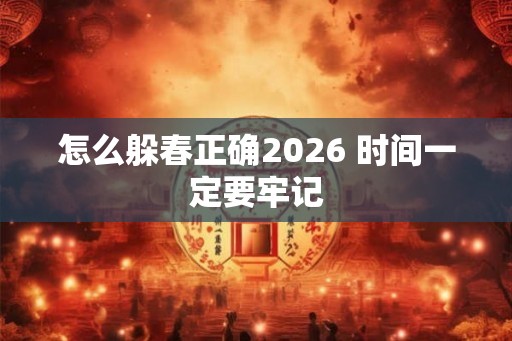 怎么躲春正确2026 时间一定要牢记