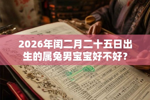2026年闰二月二十五日出生的属兔男宝宝好不好？