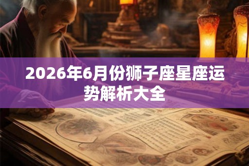 2026年6月份狮子座星座运势解析大全