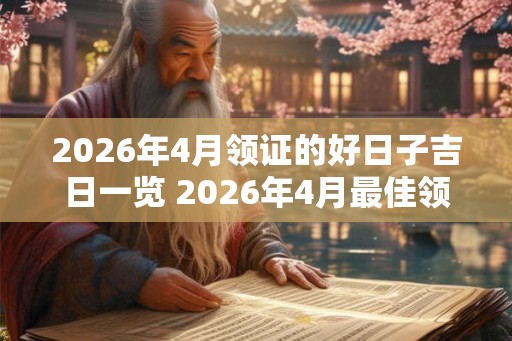 2026年4月领证的好日子吉日一览 2026年4月最佳领证吉日 2026年4月领证的好日子吉日一览 2026年4月最佳领证吉日