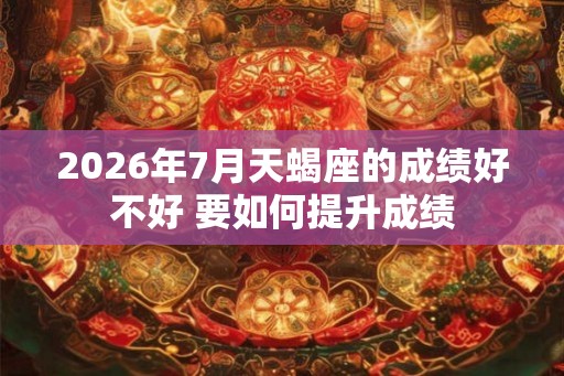2026年7月天蝎座的成绩好不好 要如何提升成绩