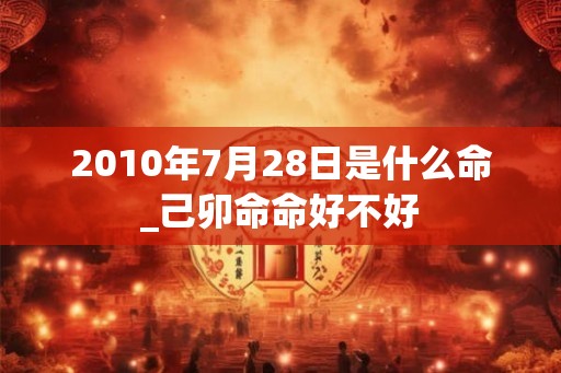 2010年7月28日是什么命_己卯命命好不好