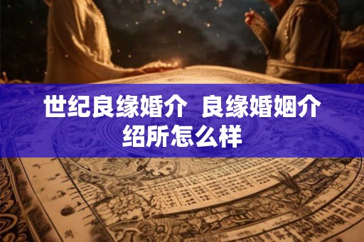 世纪良缘婚介  良缘婚姻介绍所怎么样