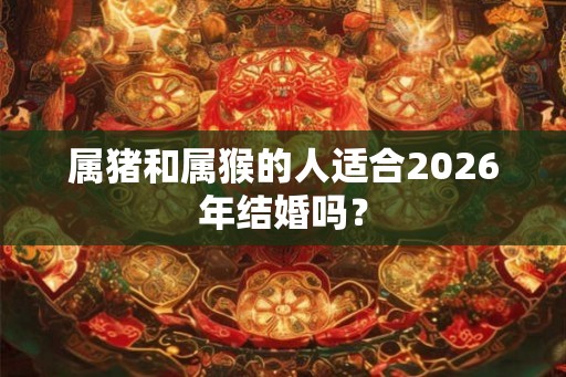 属猪和属猴的人适合2026年结婚吗？
