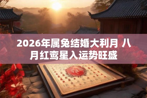 2026年属兔结婚大利月 八月红鸾星入运势旺盛 2026年属兔结婚大利月 八月红鸾星入运势旺盛