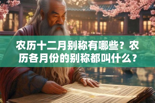 农历十二月别称有哪些？农历各月份的别称都叫什么？