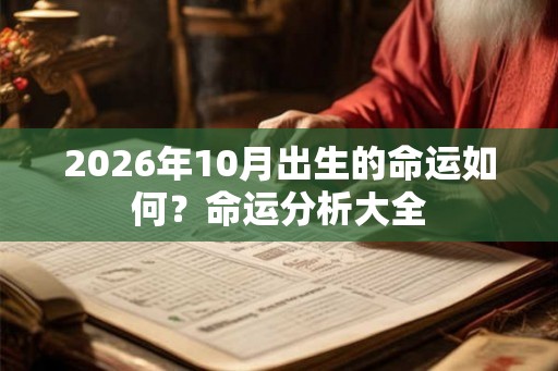 2026年10月出生的命运如何？命运分析大全
