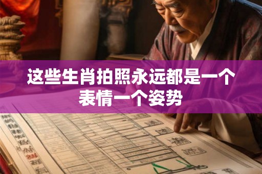 这些生肖拍照永远都是一个表情一个姿势