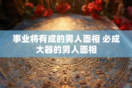 事业将有成的男人面相 必成大器的男人面相