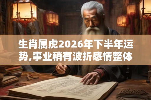 生肖属虎2026年下半年运势,事业稍有波折感情整体顺利