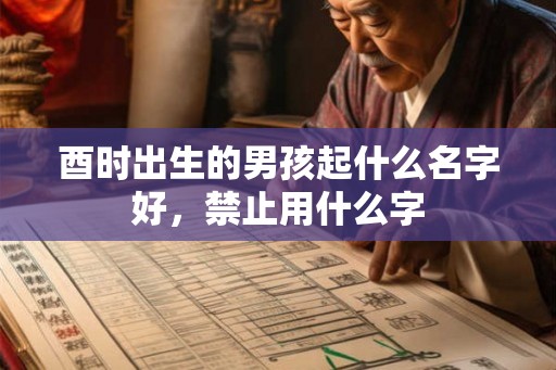 酉时出生的男孩起什么名字好，禁止用什么字