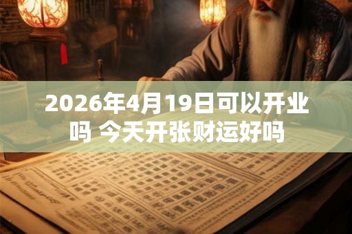 2026年4月19日可以开业吗 今天开张财运好吗 2026年4月19日可以开业吗 今天开张财运好吗