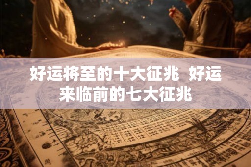 好运将至的十大征兆  好运来临前的七大征兆