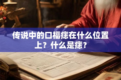 传说中的口福痣在什么位置上？什么是痣？